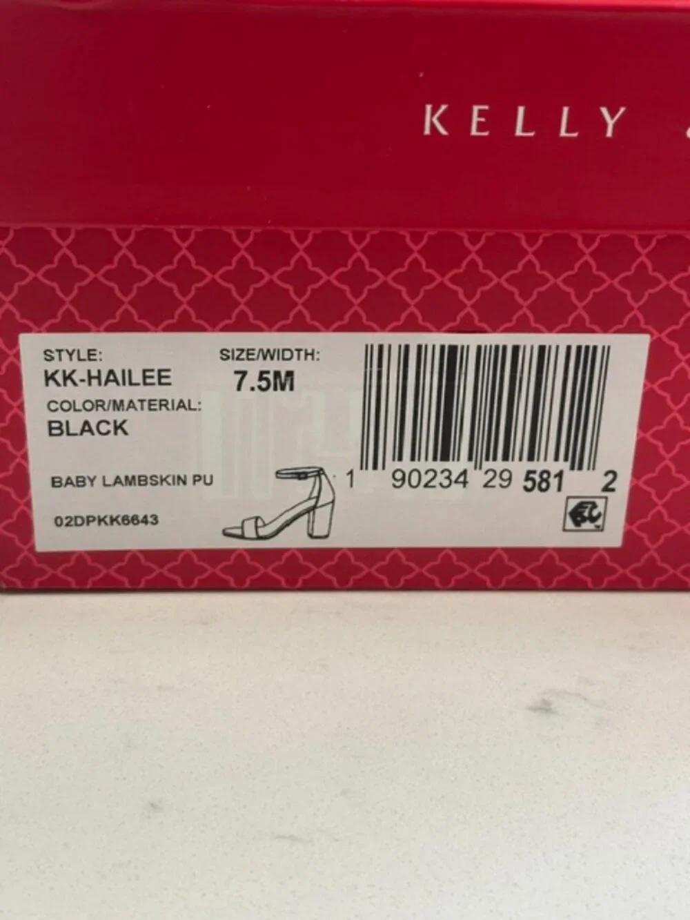 Kelly & Katie Hailee Ankle Strap Block Heel Sandals Black Size 7.5 NIB
